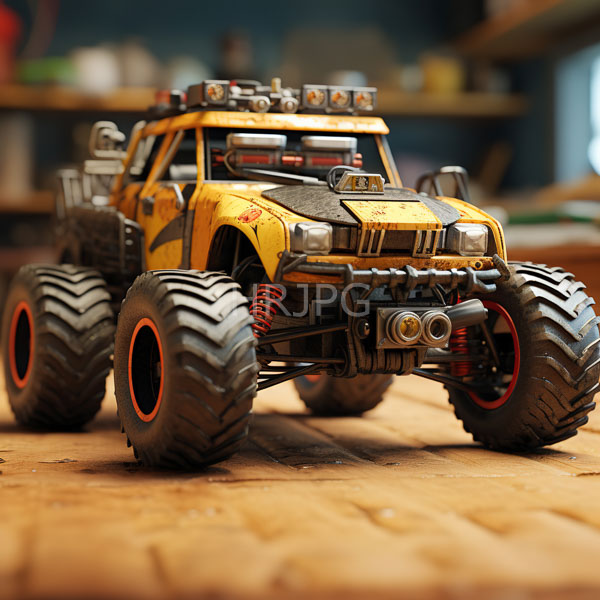 High Resolution: yellow off-road vehicle parked on the side of the road download. | HRJPG.com