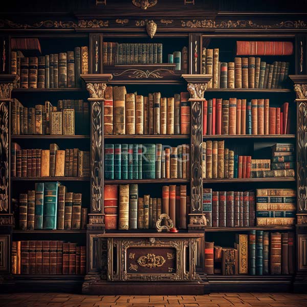 High Resolution: wall of bookshelves filled with books in a room download. | HRJPG.com