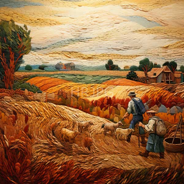 High Resolution: farmer working hard in a vast wheat field download. | HRJPG.com