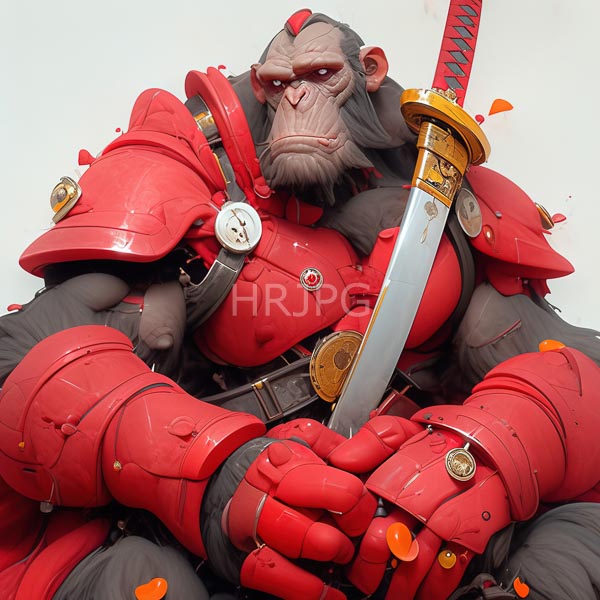 High Resolution: monkey warrior wearing red armor download. | HRJPG.com