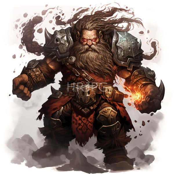 High Resolution: fantasy painting of a dwarf warrior. download. | HRJPG.com