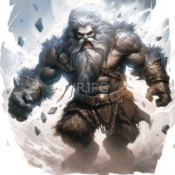 High Resolution: fantasy painting of a muscular beast. download. | HRJPG.com