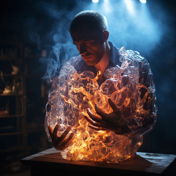 High Resolution: man holding a glowing orb of energy. download. | HRJPG.com