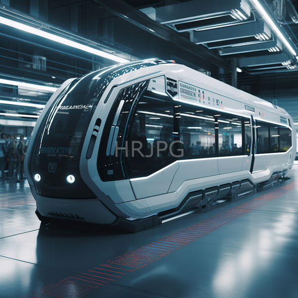 High Resolution: high-speed futuristic train at a modern, sleek station. download. | HRJPG.com