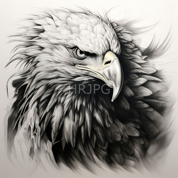 High Resolution: powerful, detailed portrait of an eagle with intense, focused eyes. download. | HRJPG.com