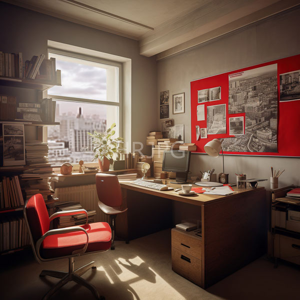 High Resolution: vintage, chaotic desk filled with papers and objects in an office. download. | HRJPG.com