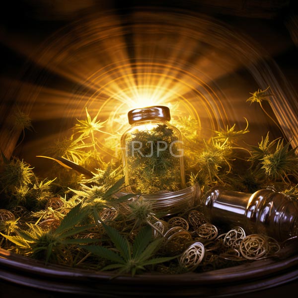 High Resolution: glass jar filled with luminous, magical herbs and glowing orbs. download. | HRJPG.com