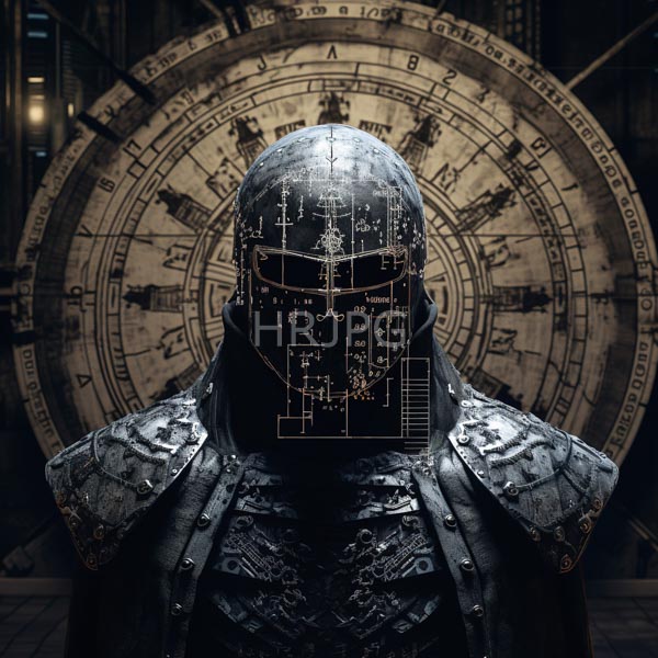 High Resolution: person in medieval armor with a helmet covering their face. download. | HRJPG.com