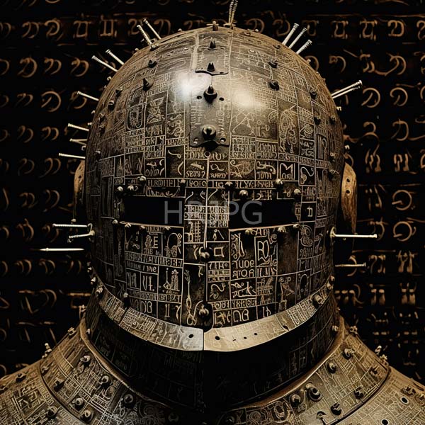 High Resolution: fantasy warrior with glowing eyes, wearing dark, ornate armor. download. | HRJPG.com