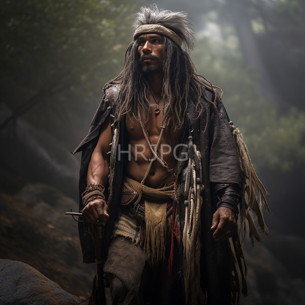 High Resolution: rugged portrait of an old man with long, wild hair and a beard. download. | HRJPG.com