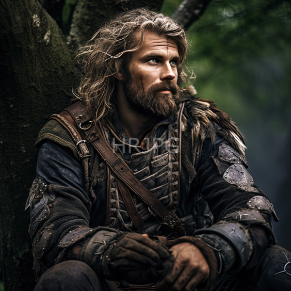 High Resolution: powerful portrait of a bearded man with a stern expression. download. | HRJPG.com