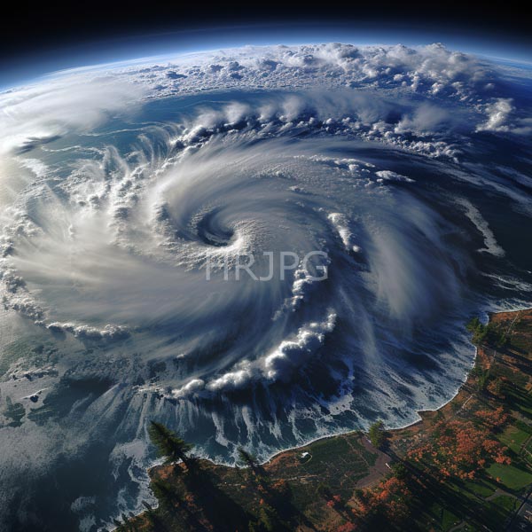 High Resolution: An aerial shot from space, capturing a detailed and powerful hurricane. download. | HRJPG.com