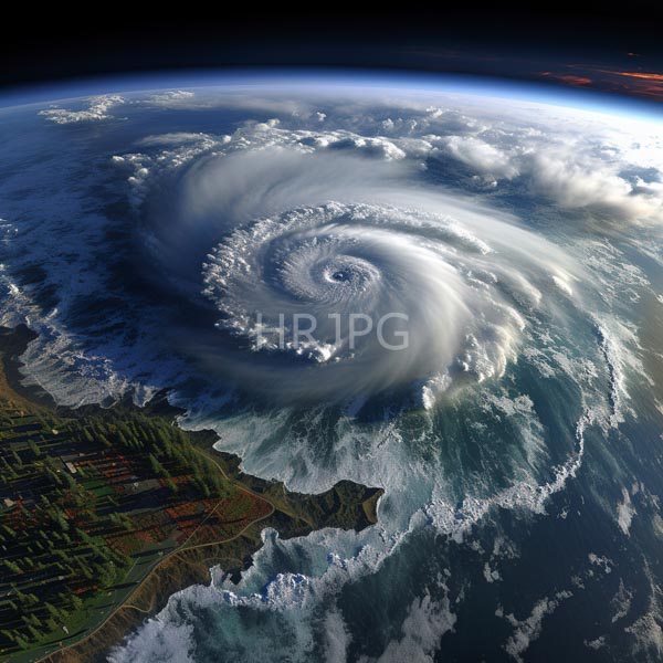 High Resolution: clear, detailed satellite photo of a large hurricane's eye. download. | HRJPG.com