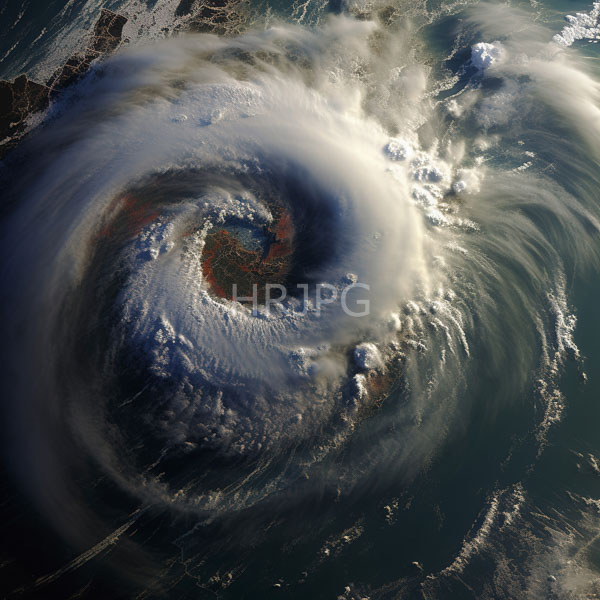 High Resolution: An impressive satellite view of a hurricane's perfect, circular shape. download. | HRJPG.com