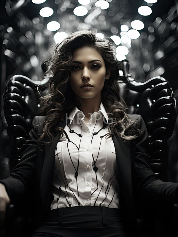 High Resolution: A woman sitting on a large chair in a modern room download. | HRJPG.com