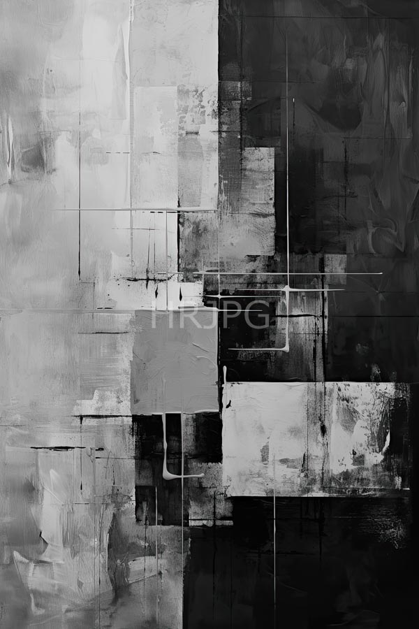 High Resolution: Black and white geometric abstract shapes in a grid pattern download. | HRJPG.com