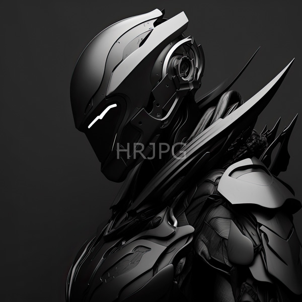 High Resolution: Futuristic male cyborg with a sleek armor and glowing eyes download. | HRJPG.com