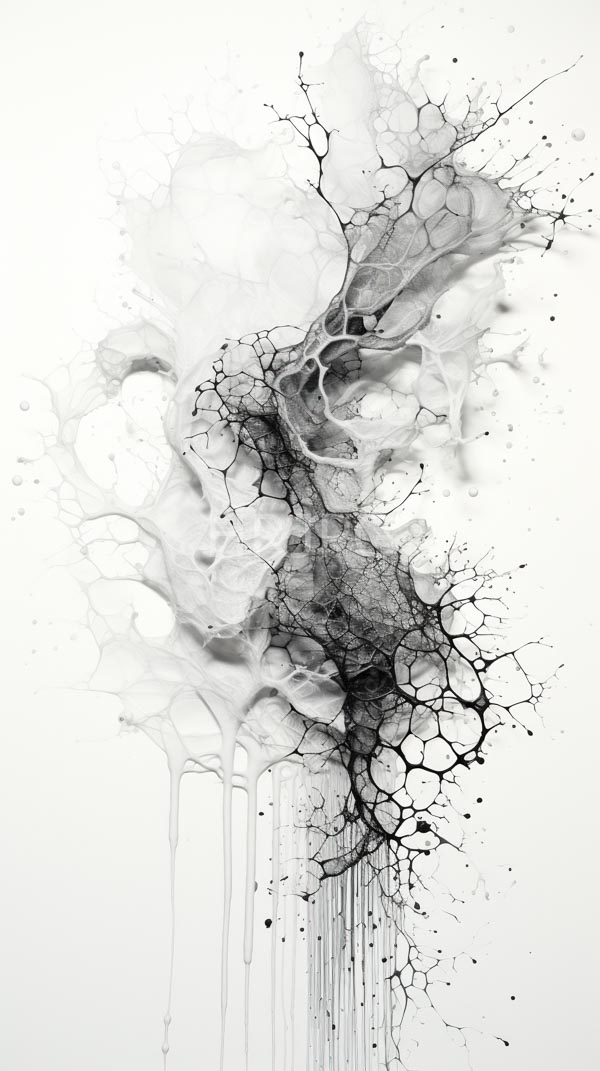 High Resolution: Abstract black ink splash spreading on a white canvas in different directions download. | HRJPG.com