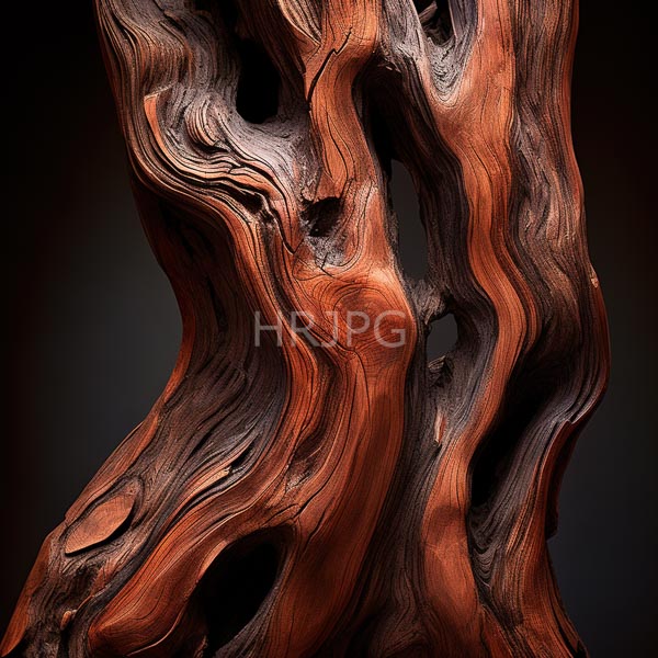 High Resolution: Twisted weathered tree trunk intricate wavy patterns wood richly textured showcasing deep natural grooves mix dark brown and vibrant download. | HRJPG.com
