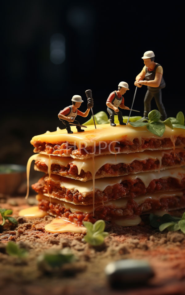 High Resolution: Layered red velvet cake creamy yellow icing topped three miniature figurines construction workers wearing hard hats and overalls download. | HRJPG.com