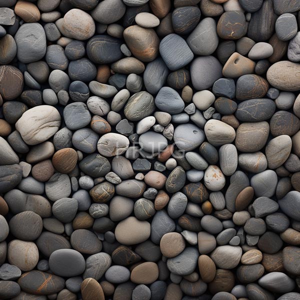 High Resolution: Textured dense arrangement variously sized and shaped smooth pebbles pebbles shades gray brown and beige some displaying subtle natural download. | HRJPG.com
