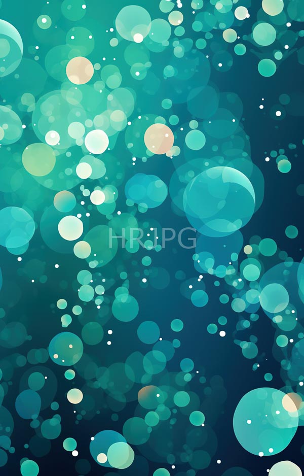 High Resolution: Vibrant abstract pattern variously sized translucent circles shades teal green and white features deep teal creating sense download. | HRJPG.com