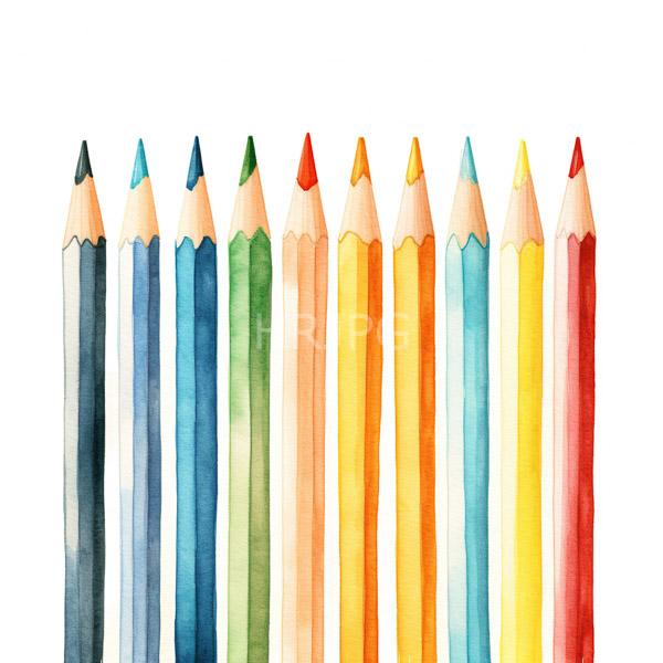 High Resolution: Twelve sharpened colored pencils standing upright row against white pencils arranged from left right colors: dark gray light blue download. | HRJPG.com