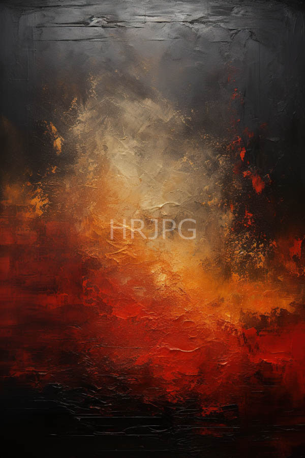 High Resolution: Abstract digital painting features textured layered brushstrokes in dark gray transitioning to vibrant orange and red hues towards the bottom center download. | HRJPG.com