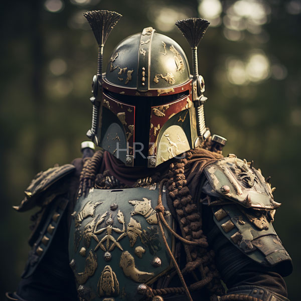 High Resolution: Oil painting depicts a heroic medieval knight in silver armor with dark skin and a beard riding a powerful black horse adorned with ornate bridle gear download. | HRJPG.com