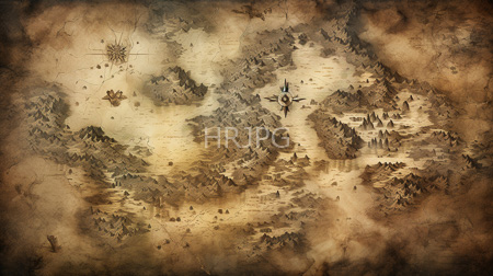 High Resolution: Intricately detailed sepia-toned drawing resembling vintage cartography with a small black-and-blue castle-like structure surrounded by dense forest download. | HRJPG.com
