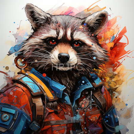 High Resolution: Anthropomorphic rodent warrior standing in a dark forest with red embers and glowing swords held aloft wears metallic armor over a grey fur coat download. | HRJPG.com