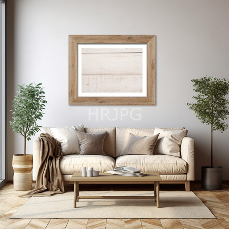 High Resolution: Modern living room features a beige sofa four cushions a wooden coffee table holding books and a light brown throw draped over the armrest download. | HRJPG.com