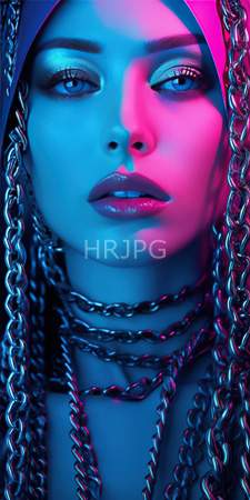 High Resolution: African-American woman with braided hair wearing multiple twisted metal necklaces and a hooded garment download. | HRJPG.com