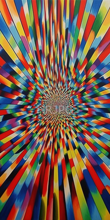 High Resolution: Abstract digital painting featuring vibrant radial stripes that converge at its center in mesmerizing patterns download. | HRJPG.com