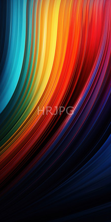 High Resolution: Abstract art featuring vibrant flowing waves of color transitioning from teal to yellow and red in smooth gradients download. | HRJPG.com