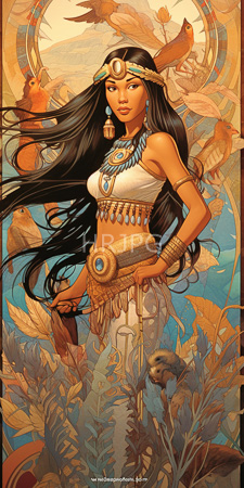 High Resolution: Attractive dark-skinned woman with long black hair and brown eyes wearing ancient Egyptian-inspired attire featuring gold jewelry download. | HRJPG.com