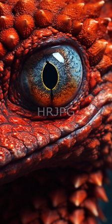 High Resolution: Close-up orange-scaled textured lizard's eye with prominent spikes surrounding it download. | HRJPG.com