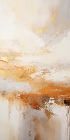 High Resolution: Abstract textured layered brushstrokes in warm hues of orange and gold blending with white and beige tones download. | HRJPG.com