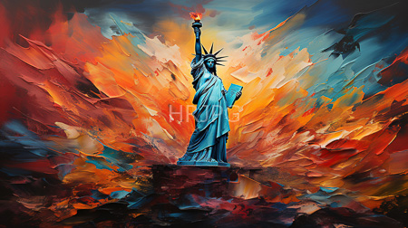 High Resolution: Statue of Liberty standing on pedestal holding torch aloft and tablet in left hand download. | HRJPG.com