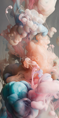 High Resolution: Swirling ethereal smoke clouds pastel colors pink blue peach soft textures translucent layers abstract gray background intricate patterns download. | HRJPG.com