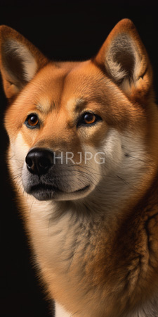 High Resolution: Akita Inu dog rich orange-brown fur white accents on its muzzle and chest dark brown eyes gaze softly erect ears download. | HRJPG.com