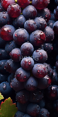 High Resolution: Dark purple juicy grapes with glistening water droplets on their smooth skins some have red tinges and small white specks download. | HRJPG.com