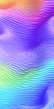 High Resolution: Abstract artwork featuring wavy undulating lines in vibrant colors including purple pink orange green and blue download. | HRJPG.com