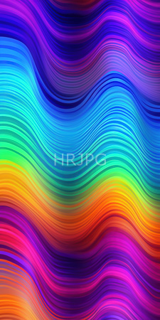 High Resolution: Abstract artwork featuring wavy flowing lines in vibrant colors including purple blue green yellow-orange-red gradients across its entire surface download. | HRJPG.com