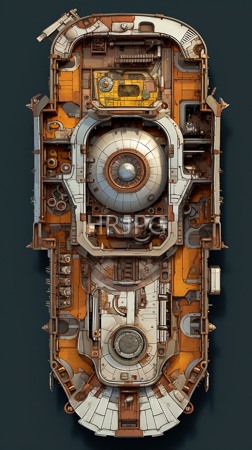 High Resolution: Overhead digital rendering intricate mechanical technological components arranged in symmetrical layers dark teal background circular central elements metallic textures download. | HRJPG.com