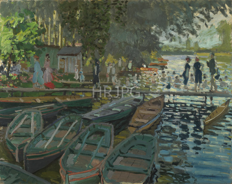 High Resolution: Claude Monet Bathers at La Grenouillere 1869 download. | HRJPG.com