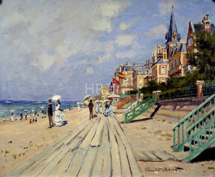 High Resolution: Claude Monet The Beach at Trouville 1870 download. | HRJPG.com
