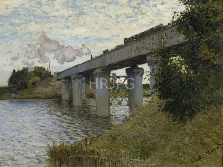 High Resolution: Claude Monet The Railroad Bridge in Argenteuil 1873 download. | HRJPG.com