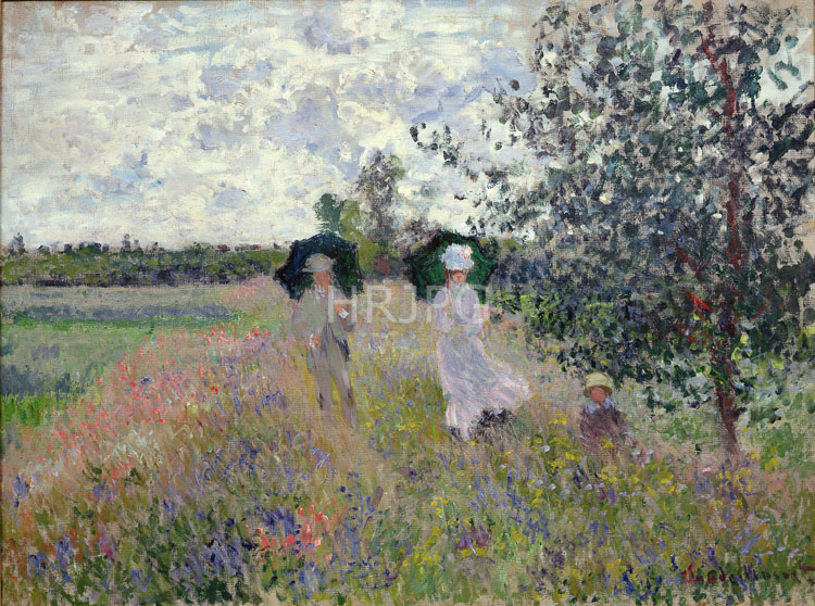 High Resolution: Claude Monet The Promenade near Argenteuil 1873 download. | HRJPG.com