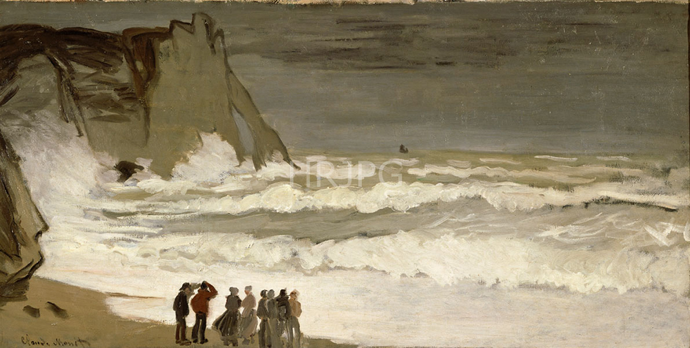 High Resolution: Claude Monet Rough Sea at Etretat 1868 download. | HRJPG.com